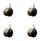 Service Caster 2-3/8'' Floor Safe Antique Hooded Twin Wheel Caster Grip Ring Stem , 4PK SCC-GR02S60D-NYU-WA-716X1716-4 - alternate 1